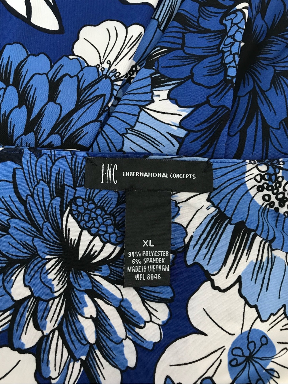 INC Women’s XL International Concepts Blue & White Floral Sleeveless Dress EUC - Picture 15 of 16